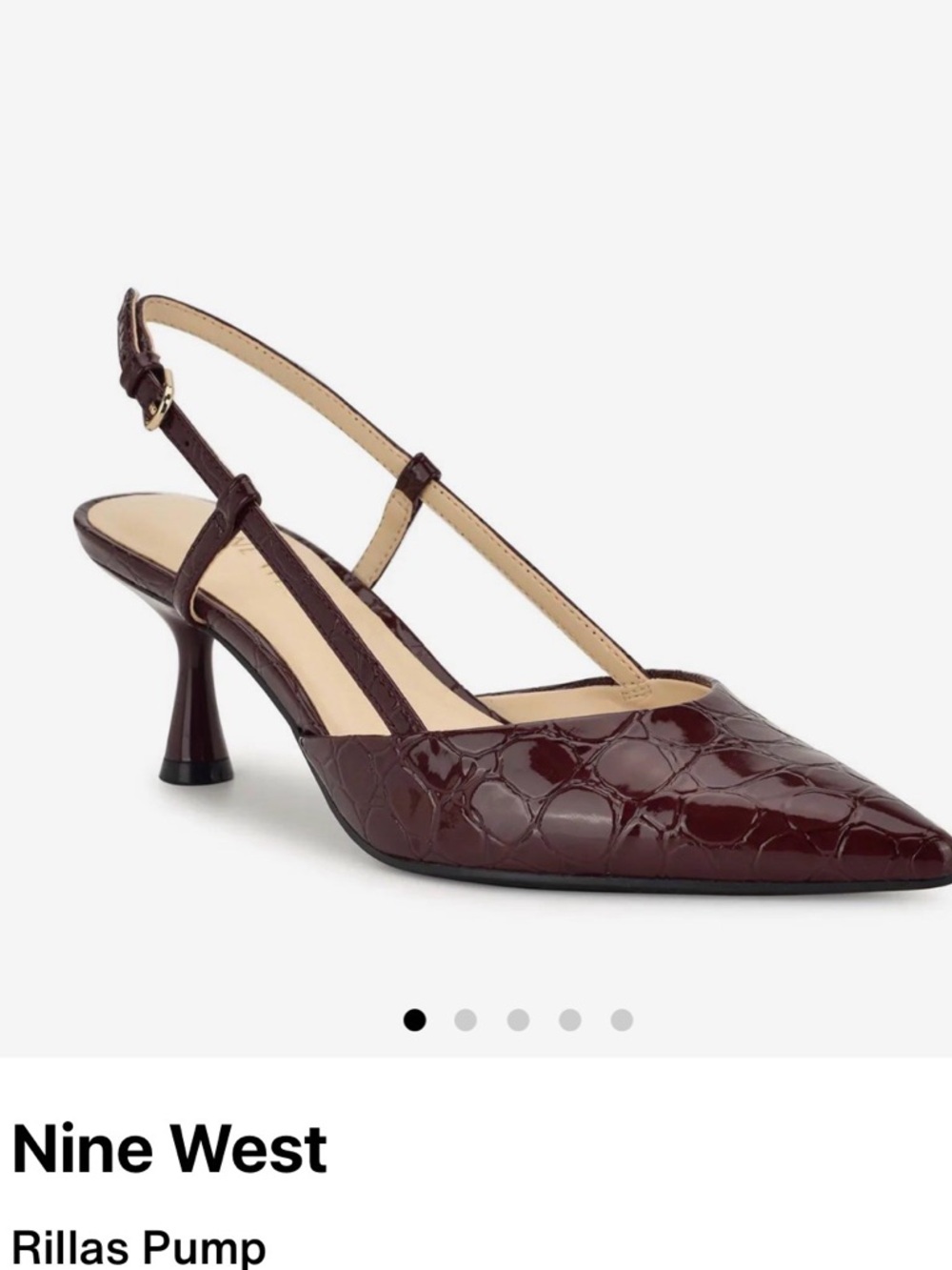 Nine West Burgundy Slingback Pump